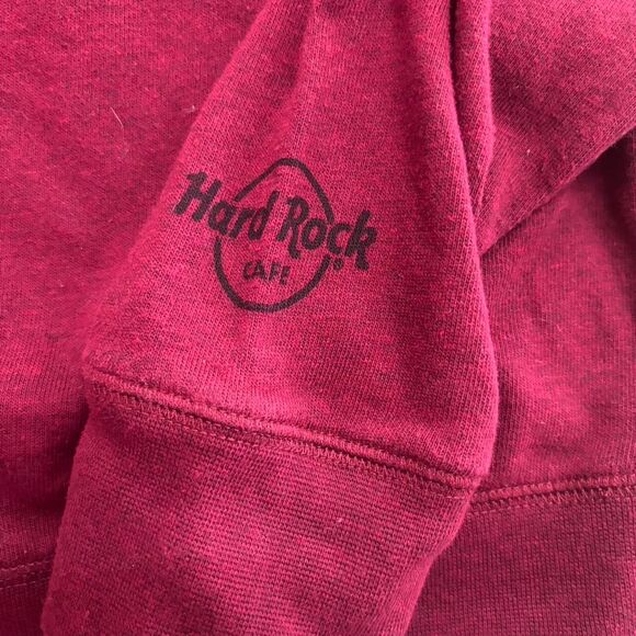 Hard-rock-cafe Women's Red and Burgundy Sweatshirt - Picture 4 of 4